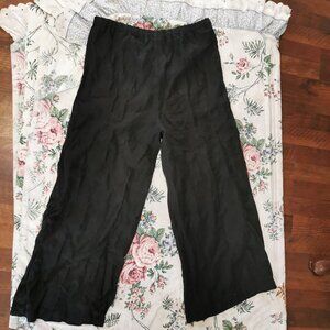 CTC LINENS Womens Small Pink Linen Wide-Leg Pants Coastal Grandma Casual 0089  S